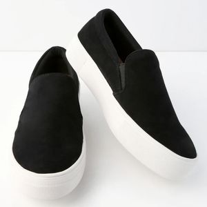 NWT Steve Madden Gills Black Suede Sneakers